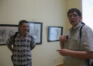 Андрей Духовников и Сергей Сотников на открытии выставки